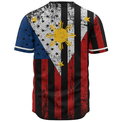 Philippines Filipinos Baseball Shirt Blackout Flag Pride