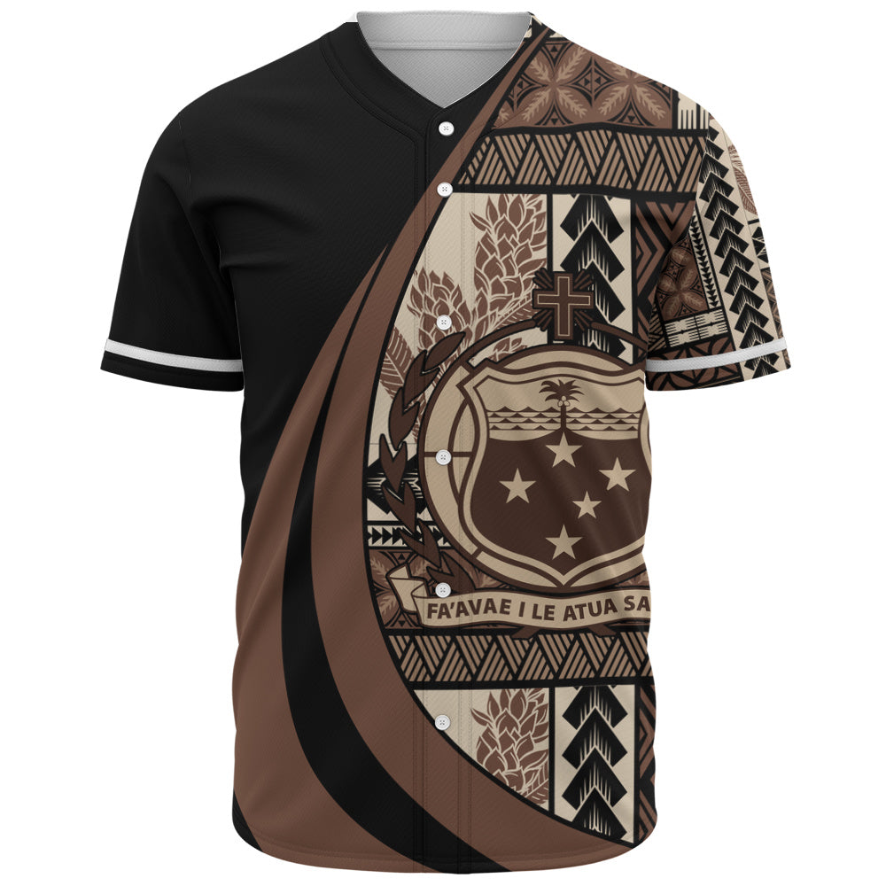 Samoa Baseball Shirt Faavae i le Atua Siapo Tribal Heritage