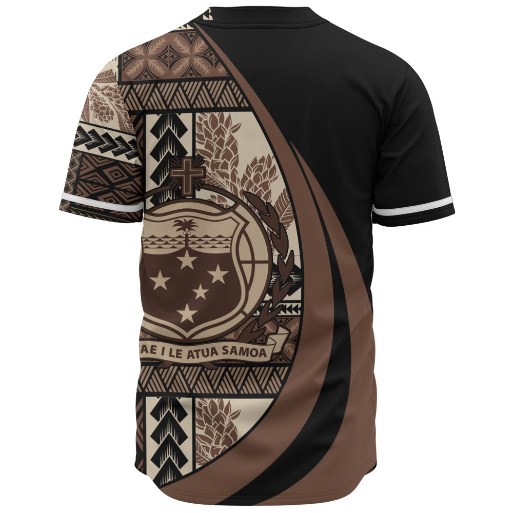 Samoa Baseball Shirt Faavae i le Atua Siapo Tribal Heritage