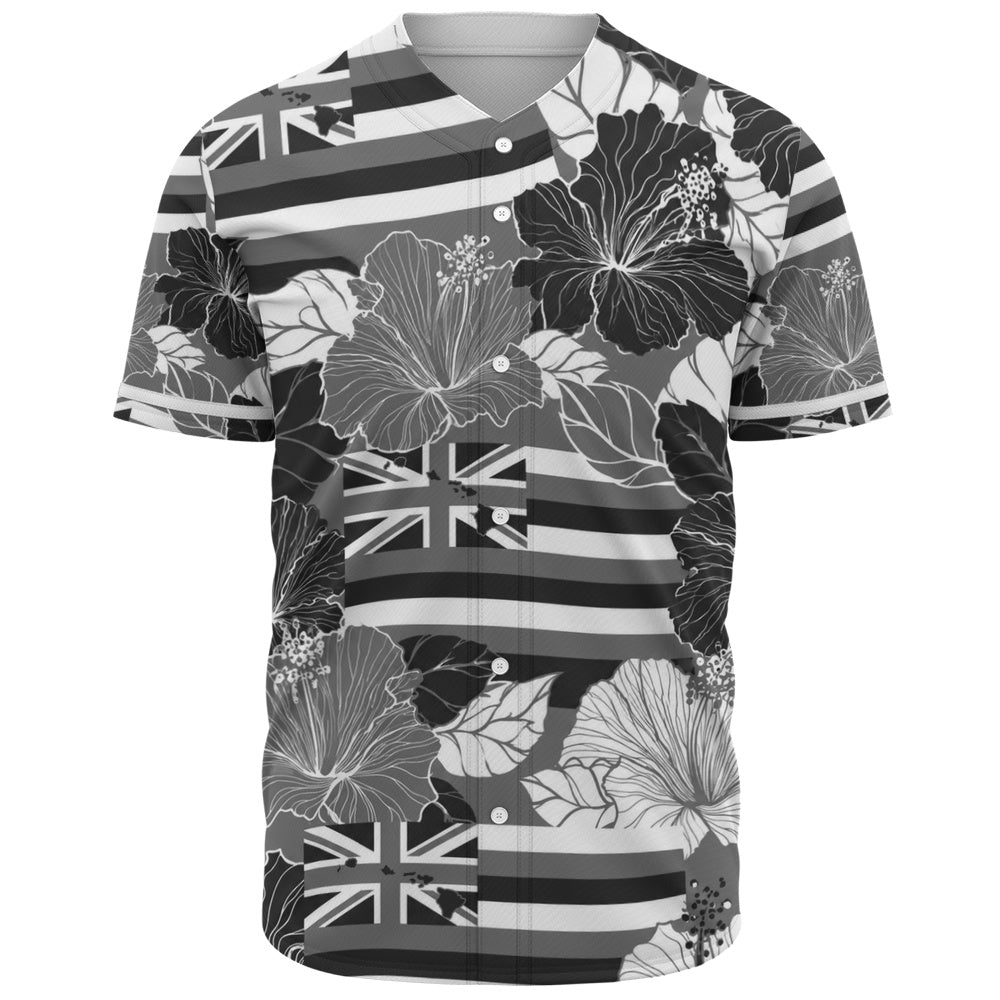 Hawaii Baseball Shirt Hibiscus Flag Map Island Pride
