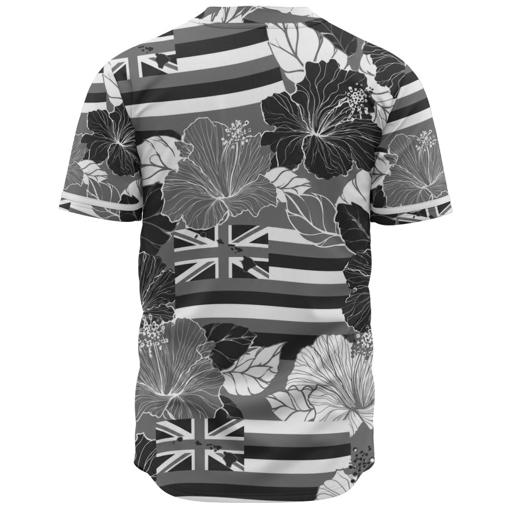 Hawaii Baseball Shirt Hibiscus Flag Map Island Pride