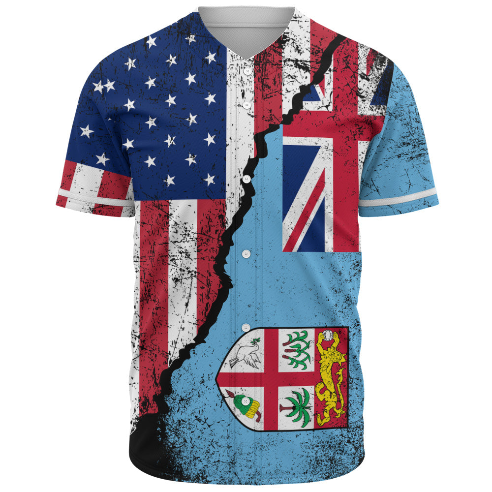 Fiji Baseball Shirt Fijian American Unity Style