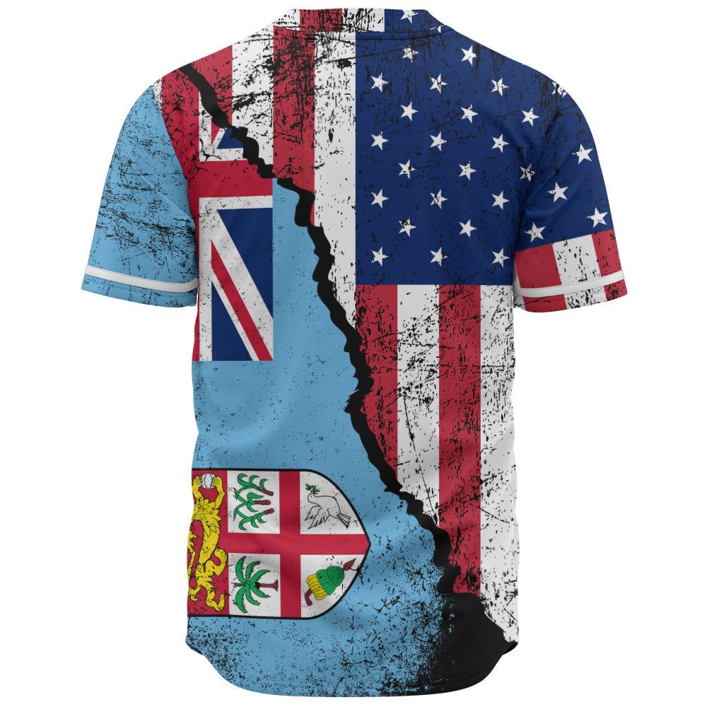 Fiji Baseball Shirt Fijian American Unity Style