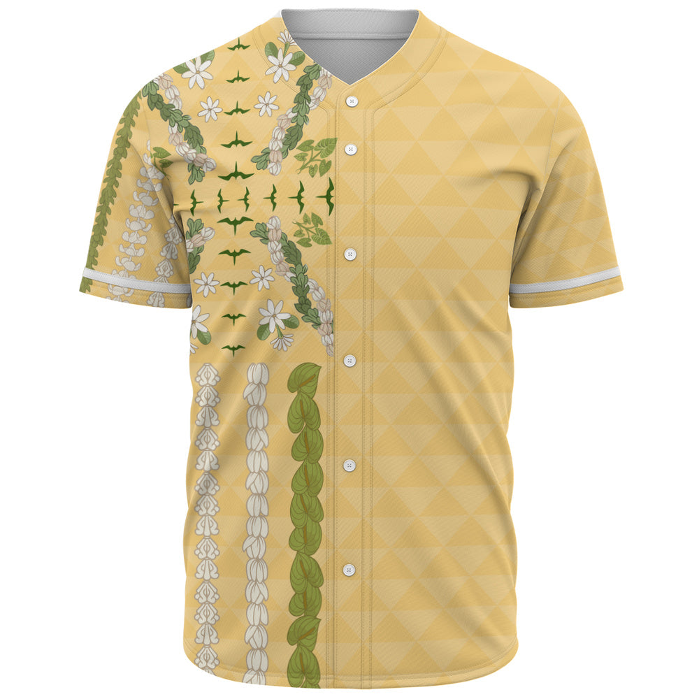 Hawaii Baseball Shirt Lei Flower Island Elegance