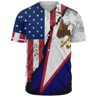 American Samoa Baseball Shirt American Unity Style