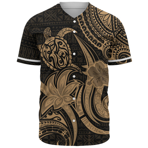 Hawaii Baseball Shirt Honu Turtle Hibiscus Tribal Legacy