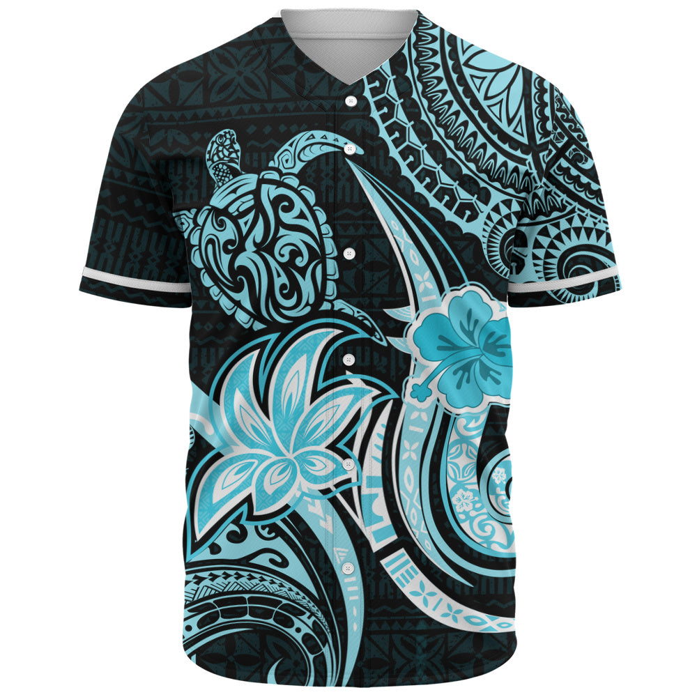 Hawaii Baseball Shirt Honu Turtle Hibiscus Tribal Legacy