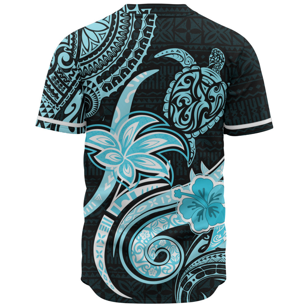 Hawaii Baseball Shirt Honu Turtle Hibiscus Tribal Legacy