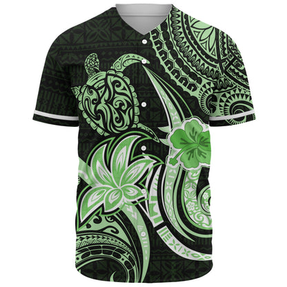 Hawaii Baseball Shirt Honu Turtle Hibiscus Tribal Legacy
