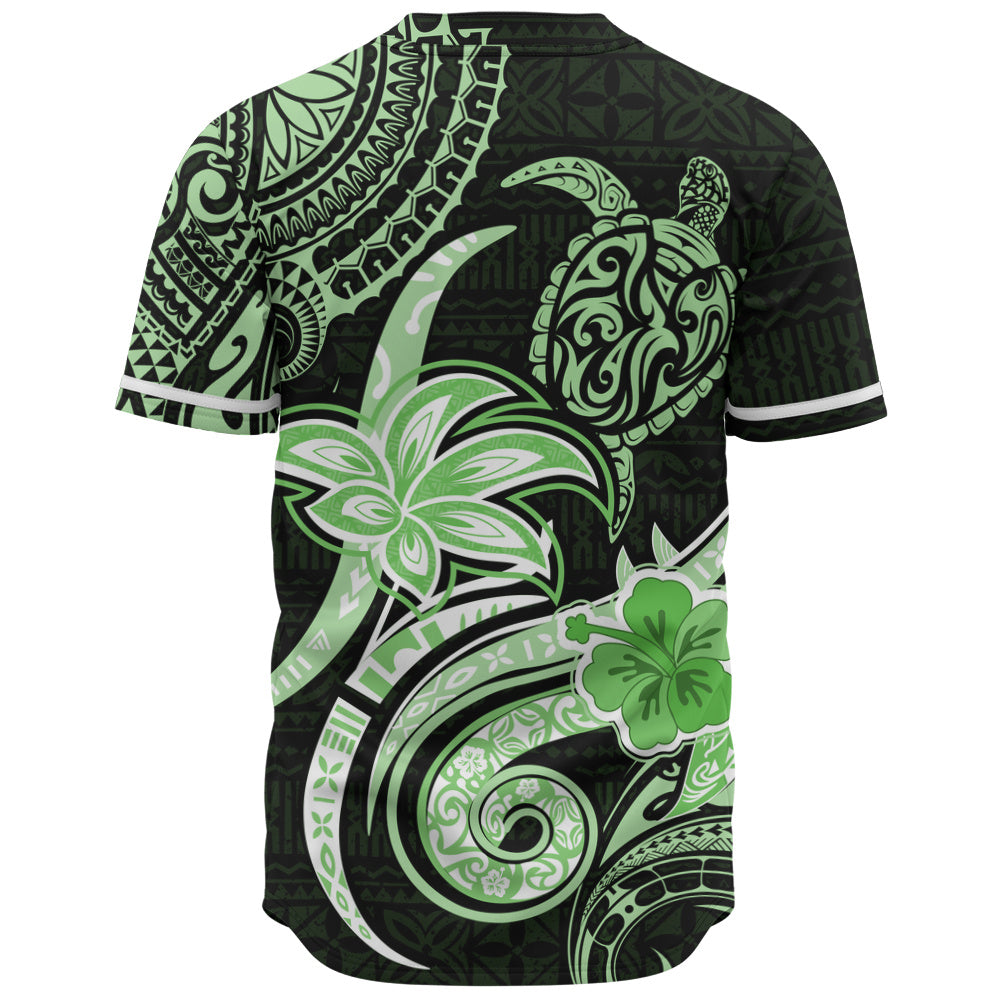 Hawaii Baseball Shirt Honu Turtle Hibiscus Tribal Legacy