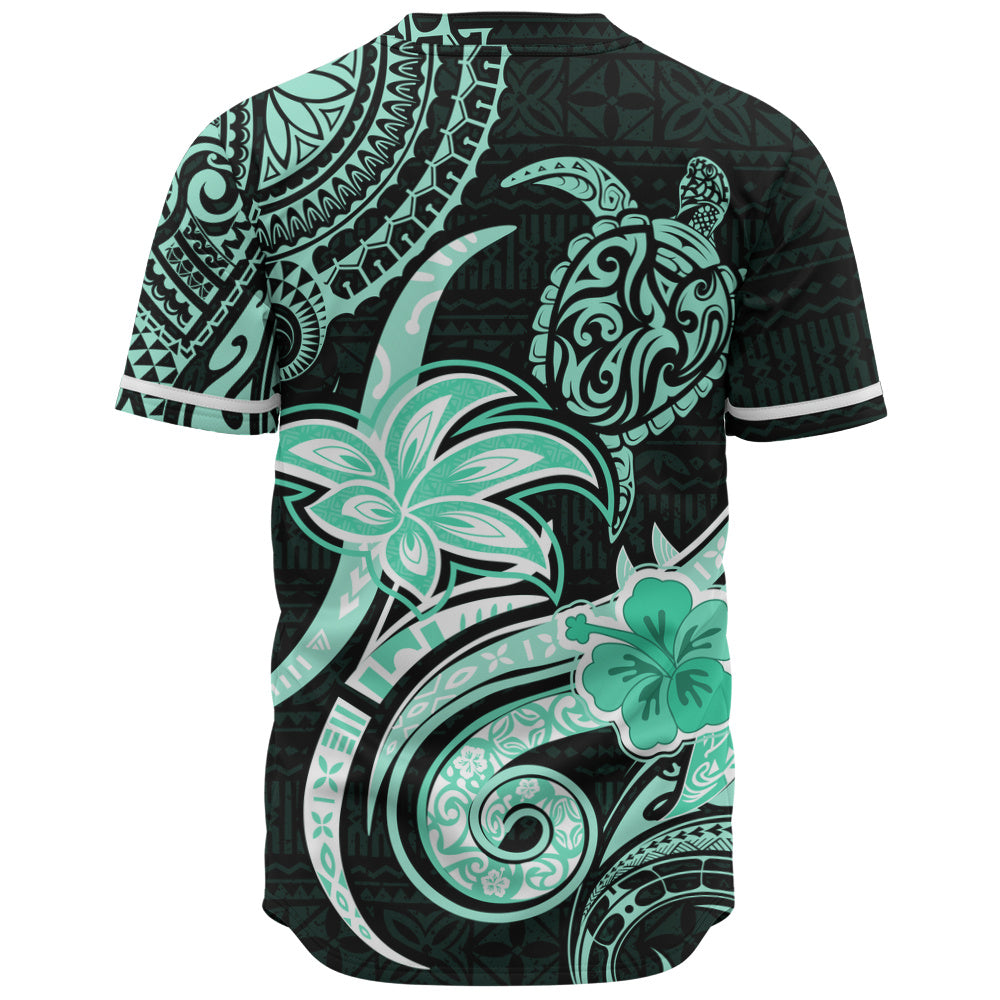 Hawaii Baseball Shirt Honu Turtle Hibiscus Tribal Legacy