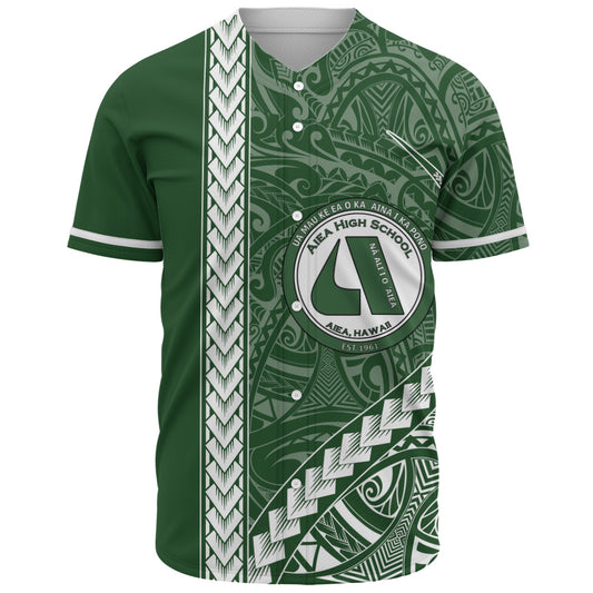 ʻAiea High School Baseball Shirt Tribal Polynesian Pride Style