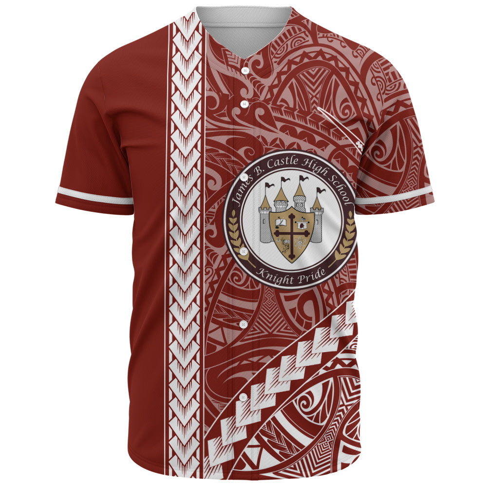 James B. Castle High School Baseball Shirt Tribal Polynesian Pride Style