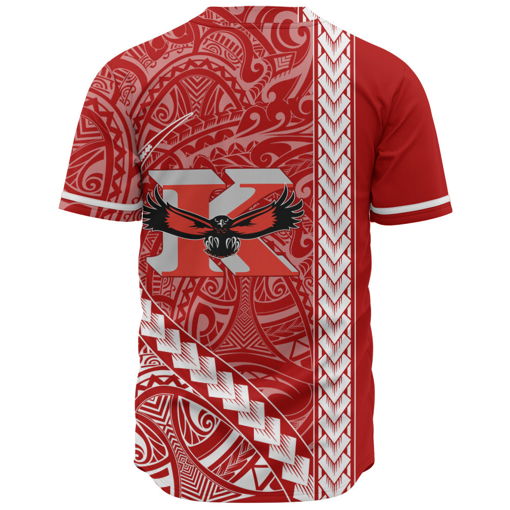 Kauai High School Baseball Shirt Tribal Polynesian Pride Style