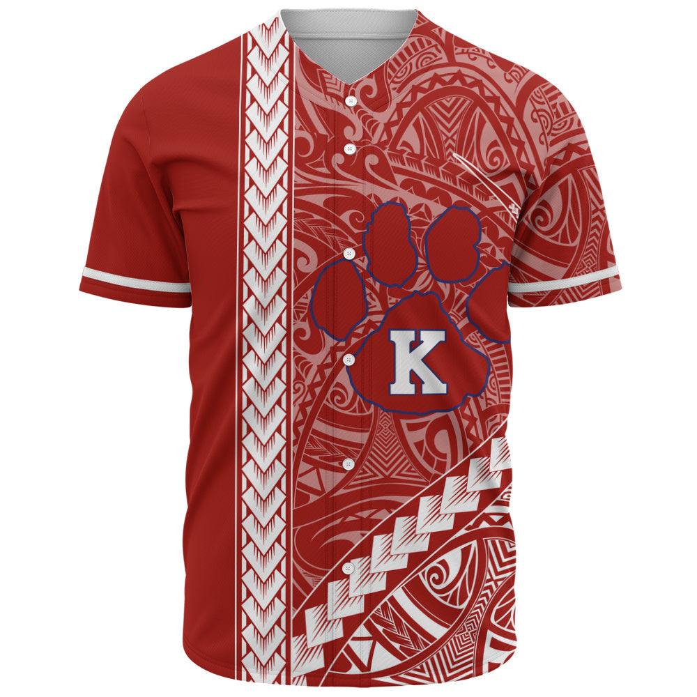 Keaʻau High School Baseball Shirt Tribal Polynesian Pride Style