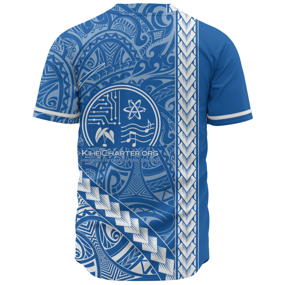 Kihei Charter School Baseball Shirt Tribal Polynesian Pride Style