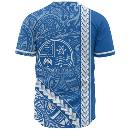 Kihei Charter School Baseball Shirt Tribal Polynesian Pride Style