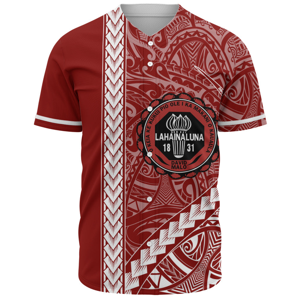 Lahainaluna High School Baseball Shirt Tribal Polynesian Pride Style