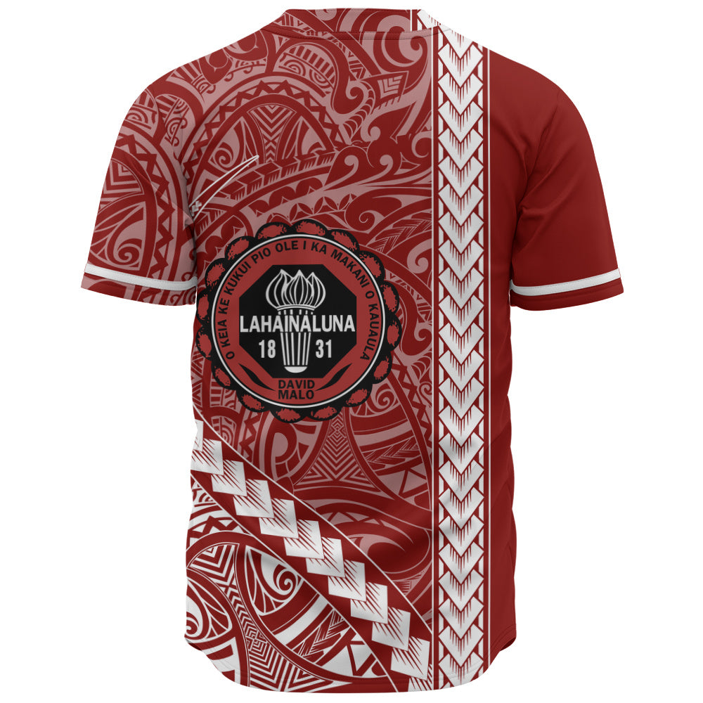 Lahainaluna High School Baseball Shirt Tribal Polynesian Pride Style