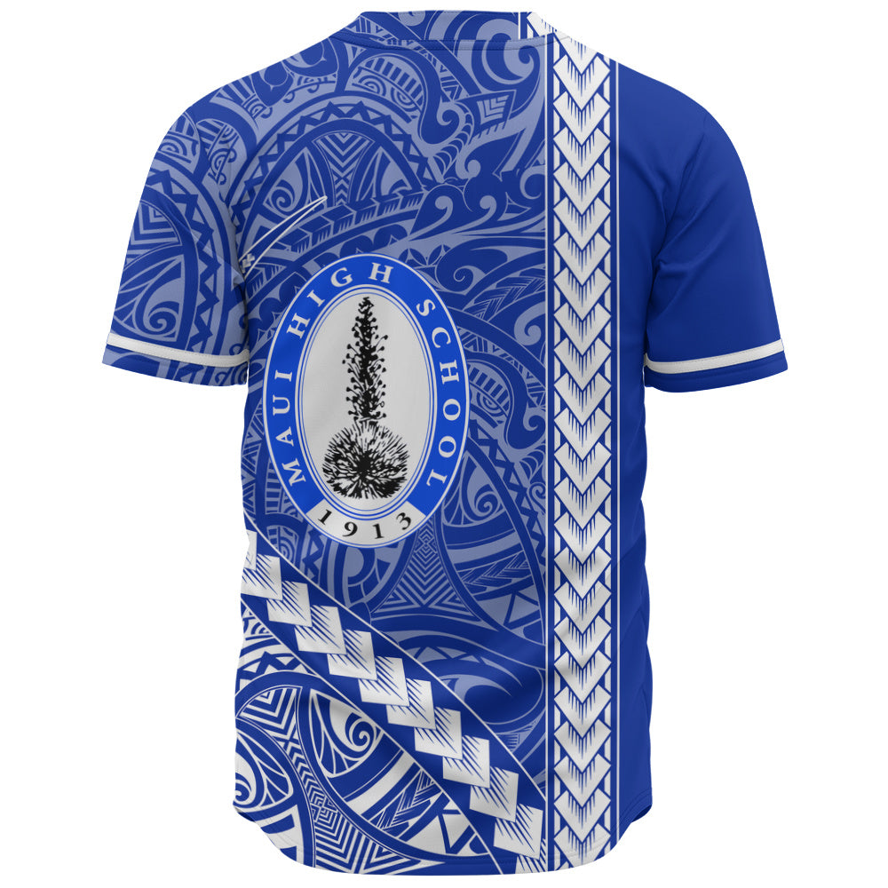 Maui High School Baseball Shirt Tribal Polynesian Pride Style