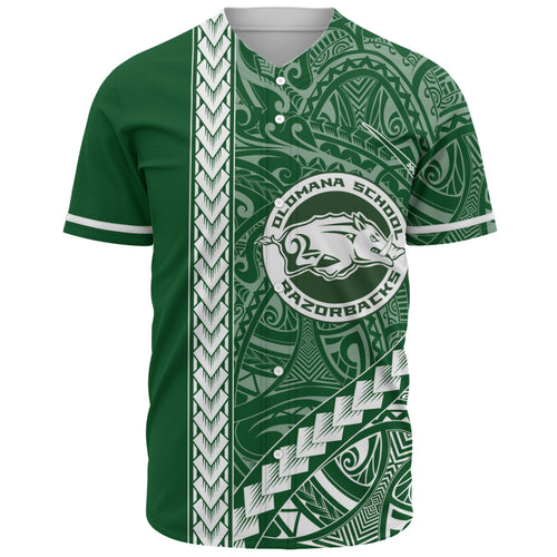 Olomana High & Intermediate School Baseball Shirt Tribal Polynesian Pride Style
