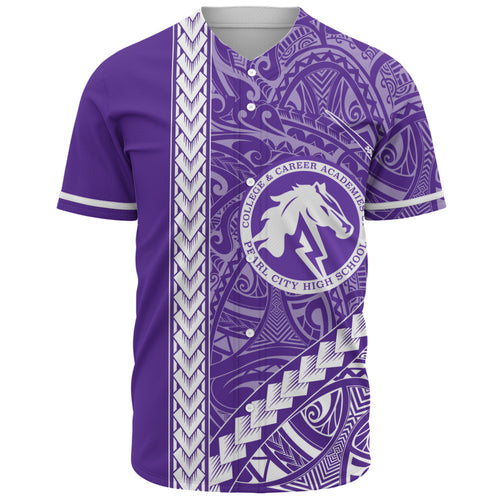 Pearl City High School (Hawaii) Baseball Shirt Tribal Polynesian Pride Style