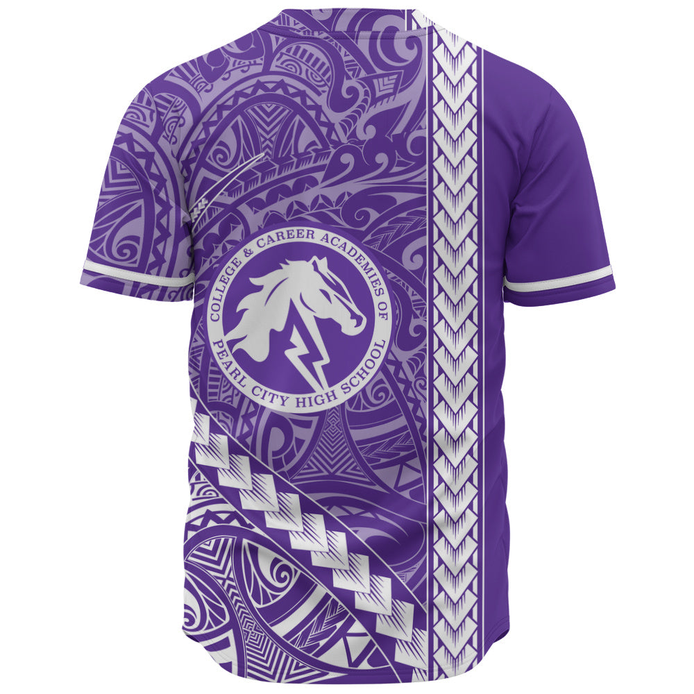 Pearl City High School (Hawaii) Baseball Shirt Tribal Polynesian Pride Style