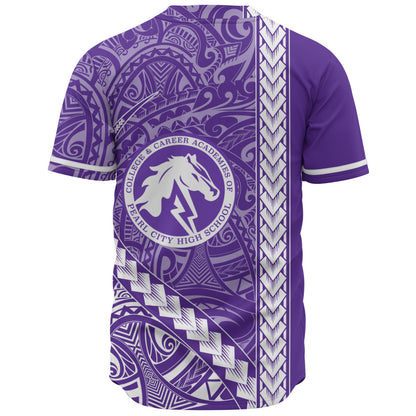 Pearl City High School (Hawaii) Baseball Shirt Tribal Polynesian Pride Style