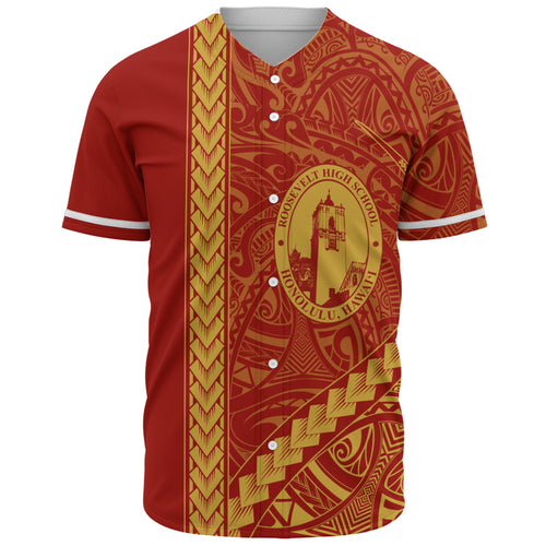 President Theodore Roosevelt High School Baseball Shirt Tribal Polynesian Pride Style