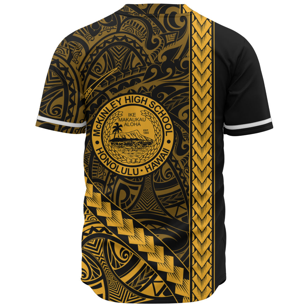 President William McKinley High School Baseball Shirt Tribal Polynesian Pride Style