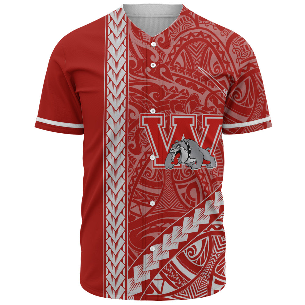 Waialua High and Intermediate School Baseball Shirt Tribal Polynesian Pride Style