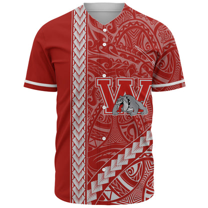 Waialua High and Intermediate School Baseball Shirt Tribal Polynesian Pride Style