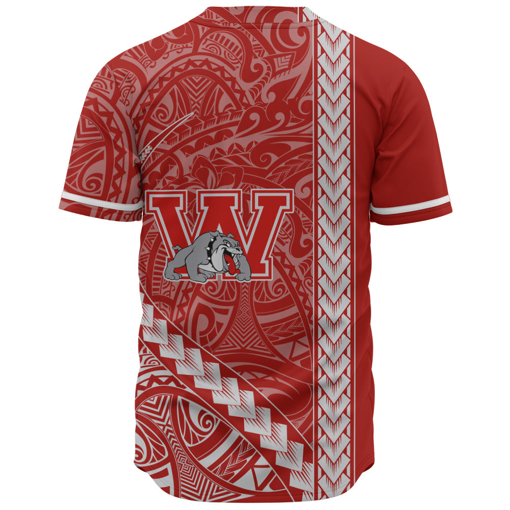 Waialua High and Intermediate School Baseball Shirt Tribal Polynesian Pride Style