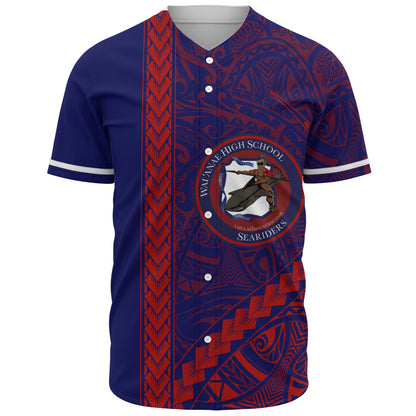 Waianae High School Baseball Shirt Tribal Polynesian Pride Style