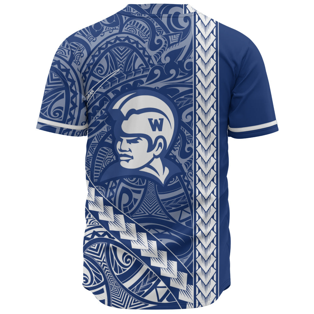 Waimea High School Baseball Shirt Tribal Polynesian Pride Style
