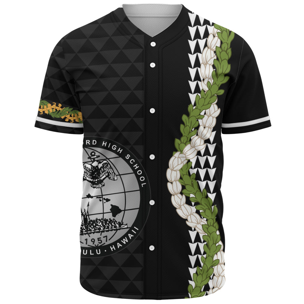 Admiral Arthur W. Radford High School Baseball Shirt Puakenikeni Maile Flower Lei