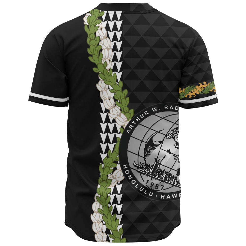 Admiral Arthur W. Radford High School Baseball Shirt Puakenikeni Maile Flower Lei