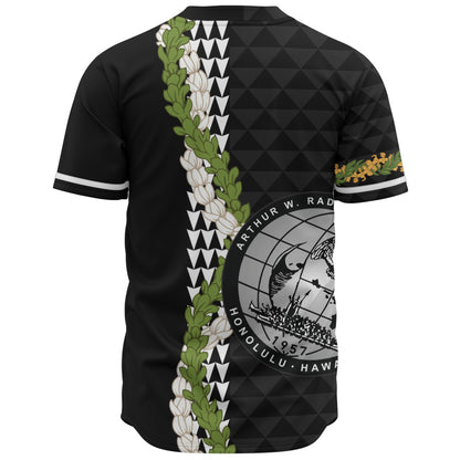 Admiral Arthur W. Radford High School Baseball Shirt Puakenikeni Maile Flower Lei
