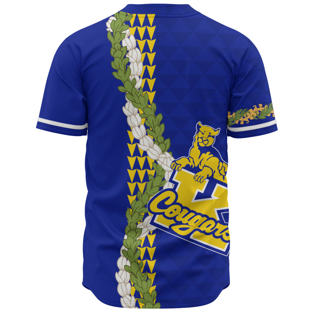 Henry J. Kaiser High School (Hawaii) Baseball Shirt Puakenikeni Maile Flower Lei