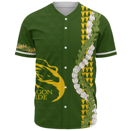 Honokaʻa High & Intermediate School Baseball Shirt Puakenikeni Maile Flower Lei