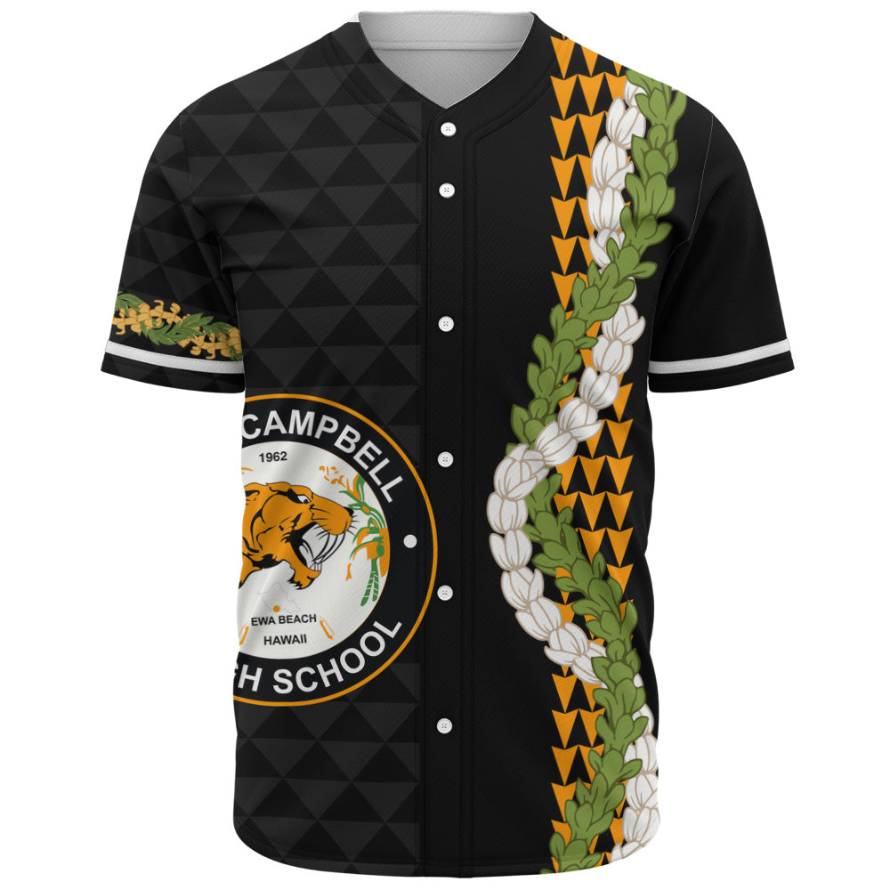 James Campbell High School Baseball Shirt Puakenikeni Maile Flower Lei