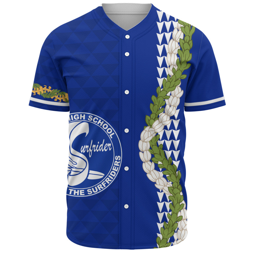 Kailua High School Baseball Shirt Puakenikeni Maile Flower Lei