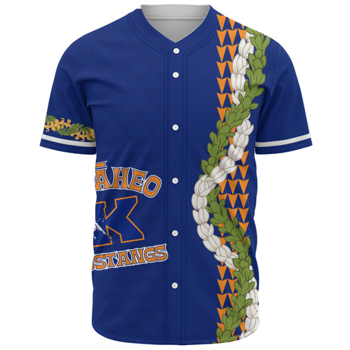 Kalaheo High School Baseball Shirt Puakenikeni Maile Flower Lei