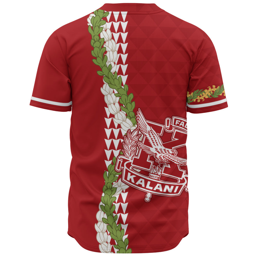 Kalani High School Baseball Shirt Puakenikeni Maile Flower Lei