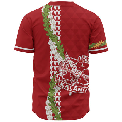 Kalani High School Baseball Shirt Puakenikeni Maile Flower Lei