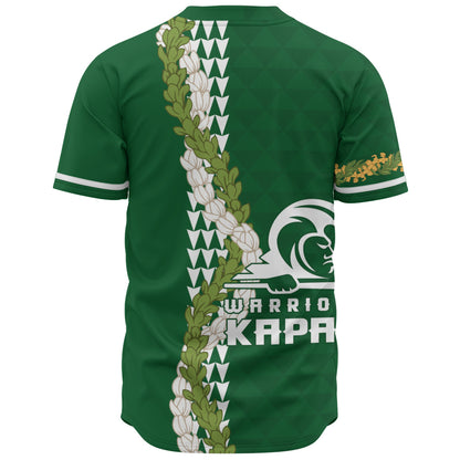 Kapaa High School Baseball Shirt Puakenikeni Maile Flower Lei