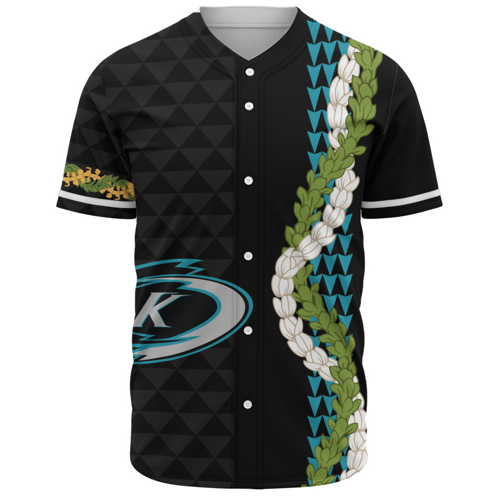 Kapolei High School Baseball Shirt Puakenikeni Maile Flower Lei