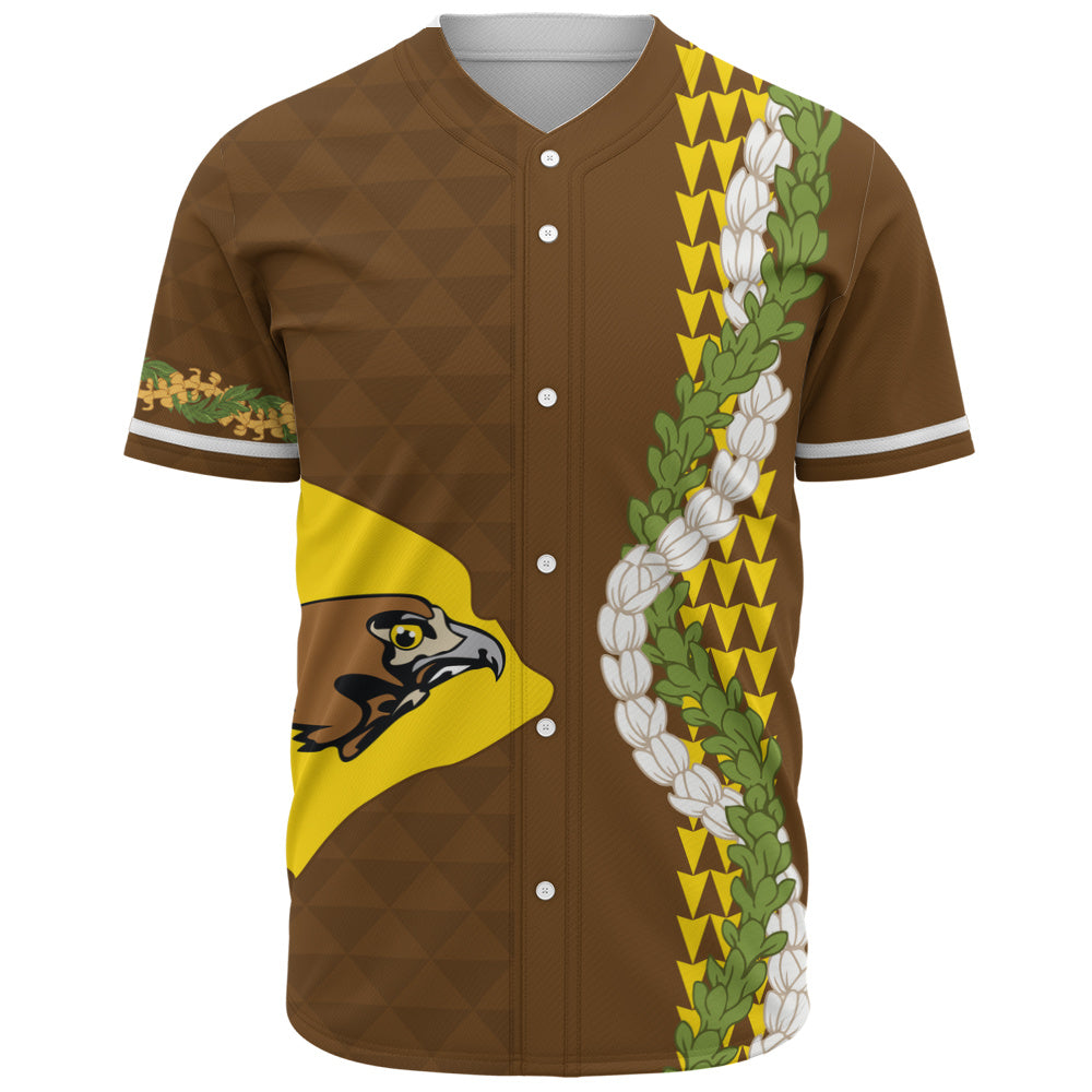 ke kula o ehunuikaimalino Baseball Shirt Puakenikeni Maile Flower Lei