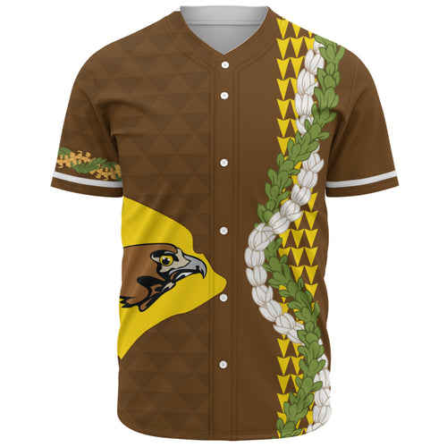 ke kula o ehunuikaimalino Baseball Shirt Puakenikeni Maile Flower Lei
