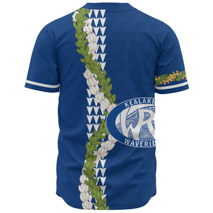 Kealakehe High School Baseball Shirt Puakenikeni Maile Flower Lei